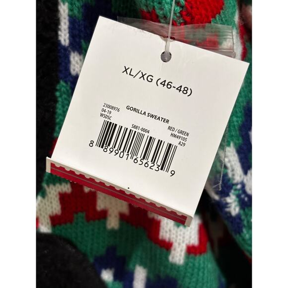 New‎ Holiday Time Ugly Christmas Sweater Santa & Drink Pouch Sz XL Nordic Glam - Picture 6 of 10